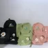 600D Canvas, Four Bags Set, 30*12*40cm (L*W*H) (Black, Green, Pink)